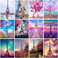 5D Diy Diamond Painting Paris Tower Landscape Architecture Cross Stitch Mosaic Picture Decorative Embroidery Diamond Home Gift