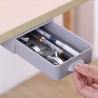 Drawer Organizer Under-Desk Stand Storage Box Pencil-Tray Desk-Table-Self-Stick Makeup-Brush Home Office Stationery Holder Box