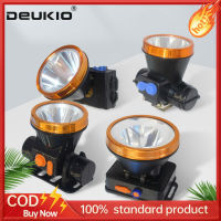 DEUKIO ไฟ Led กลางคืนตกปลากลางแจ้งไฟตะเกียงไฟหน้าแบบชาร์จไฟตกปลา,แบตเตอรี่อายุการใช้งานยาวนานไฟฉายแบตเตอรี่ลิเธียมติดที่ศีรษะแข็งแรง