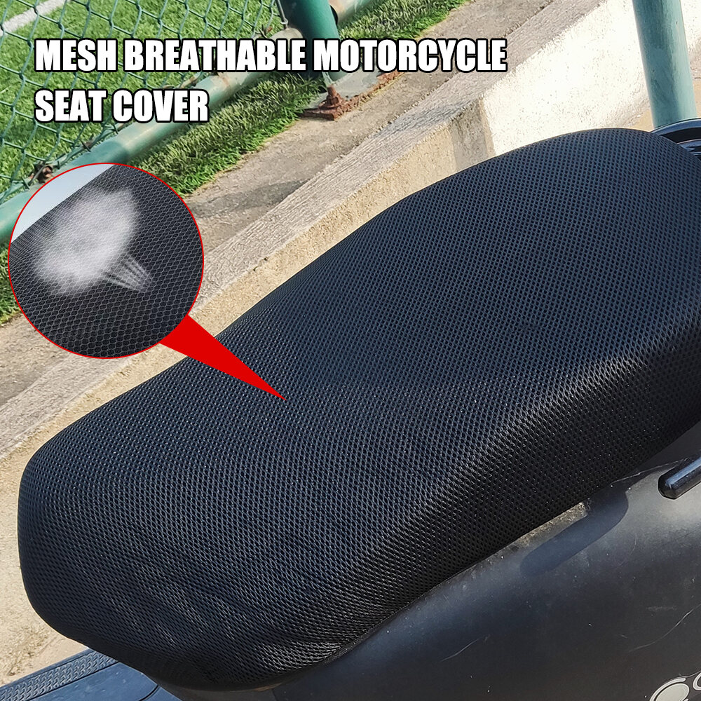 Motosikal basikal elektrik kerusi perlindungan musim panas bernafas kain Mesh 3D Anti-skid Pad skuter kerusi meliputi kusyen perlindungan bersih
