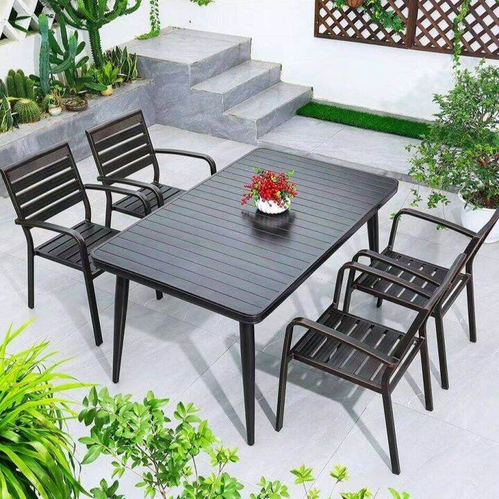 KIMDELIN Aluminum Alloy Outdoor Tables And Chairs Lazada