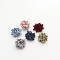 small cute Hair Flowers woolen Fabric Flowers Flat Back Artificial Fabric Flowers For Headbands