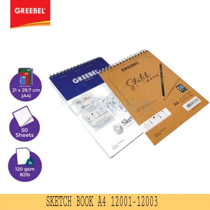 Buku Sketsa / Sketchbook Greebel / Buku Gambar Sketsa Ukuran A4 12001