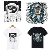 Cartoon Astronaut Patches On Clothes Space Travel Iron On Transfers For Clothing DIY Clothes Stickers Applique On T-shirt Badge