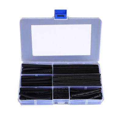140pcs Black Heat Shrink Tube Kit Insulation Cable Sleeve Wrapping for Wire Protector Heat Shrink Tubing Set With Box 2:1 Electrical Circuitry Parts