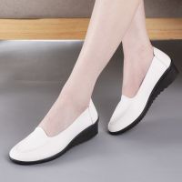 HOTTEST PRODUCT Kasut Jururawat Putih Nurse Slip Buckle Flat Shoes Nurse Black Shoes