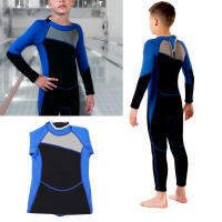 【COD+sale】HISEA Neoprene One Piece แขนยาวเด็ก Wetsuit ชุดดำน้ำอุ่นสำหรับดำน้ำดูปะการัง M125