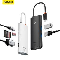 Baseus USB Type C HUB to HDMI-compatible USB 3.0 Adapter 6 in 1 Type C HUB Dock for MacBook Pro Air USB C Splitter