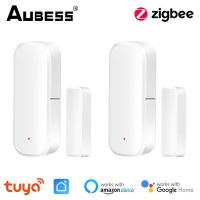 【hot】№♛  Aubess Tuya Zigbee Door Sensor Closed Detectors Security Protection Via