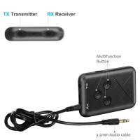 Wireless Bluetooth 5.0 Audio Receiver Transmitter Wireless Adapter 3.5mm AUX Jack For TV PC Car Music Audio Headphone Reciever