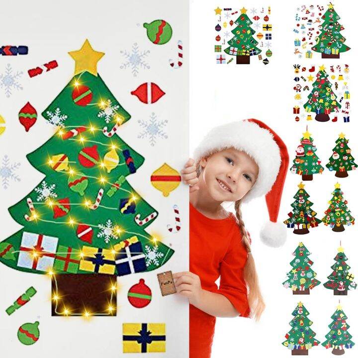 2023-home-decor-diy-felt-christmas-tree-wall-hanging-artificial-xmas-tree-with-santa-claus-snowflakes-ornament-new-year-kid-gift