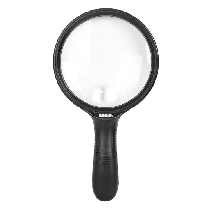 KKmoon Double Lens Magnifier 6X & 3X Handheld Magnifier Magnifying Glass Lens Large Diameter