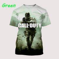 Fashion Call of Duty 3D Print Mens Round Neck Casual Funny Short Sleeve T-shirt