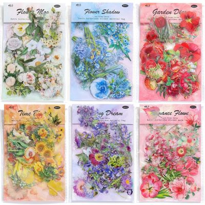 【LZ】 100Pcs/Bag Vintage Botanical Flowers Stickers Epoxy Resin Fillers Material Decorative for DIY UV Epoxy Resin Crafts Book Decor