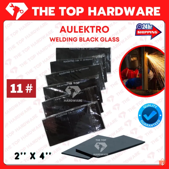 *READY STOCK* AULEKTRO 11 WELDING BLACK GLASS 2"x4" Lazada
