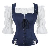 ร้อน, ร้อน★Steampunk Gothic Corsets Vest Top Bustier Women Renaissance Blouse With Burlesque Pirate Corset Halloween Costumes