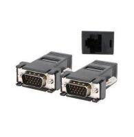 【✠】 The Auto Zone 2ชิ้น/ล็อต15Pin VGA ชาย RJ45 RJ-45หญิง HDB15 D-Sub ถึง CAT5เครือข่าย Ethernet Converter อะแดปเตอร์แจ็ค