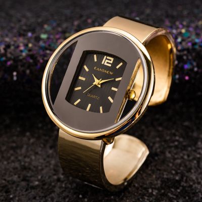 （A Decent035）Women2022ใหม่ LuxuryBraceletGold SilverLadyQuartz นาฬิกา Hot Bayan Kol Saati
