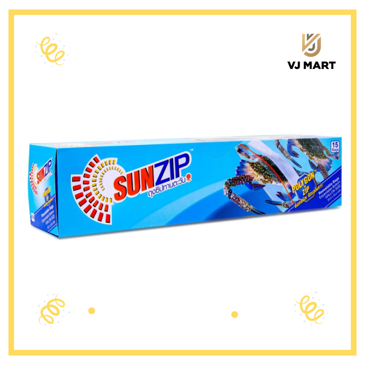 sunzip-ถุงซิปอเนกประสงค์-ถุงซิปทานตะวัน-รุ่น-แกลลอน-ขนาด-25-x-30-ซม-บรรจุ-15-ใบ-ตราซันซิป