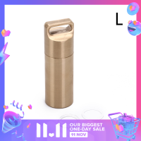 ?【Lowest price】LANG Waterproof outdoor Metal survival pill จับคู่ EDC กล่องใส่ภาชนะ