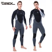 [COD] new 2mm one-piece wetsuit mens long-sleeved warm sunscreen surfing on behalf of one piece