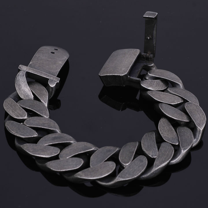 masculine-heavy-bracelet-men-ancient-black-stainless-steel-mens-bracelets-with-belt-buckle-his-metal-manly-wrist-dropshipping
