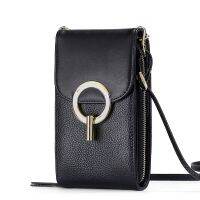 100% Genuine Leather Womens Crossbody Messenger Bags Design Fashion Women Shoulder Bags Female Multi-functional Phone Bag Cross Body Shoulder Bags