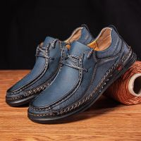 Handamde Leather Shoes Men Casual Sneakers Comfty Driving Shoe Breathable Leather Loafers Men Shoes Design Moccasins