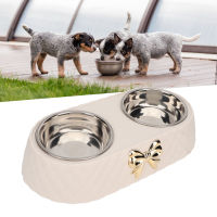 Pet Bowl Water Bowls Double Pet Bowls Prevention Slip Toxic Free with Holder for Dog