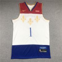 เสื้อกีฬา Nba Pelicans เสื้อเจอร์ซีย์ปักเพชร Zion Williams No. 1เสื้อกีฬา Jersey Basket เสื้อกล้ามเจอร์ซีย์