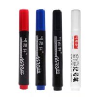 4Pcs DIY Metal Waterproof Permanent Paint Marker Pens white red blue and black  Student Supplies Craftwork Pen Art painting Highlighters Markers