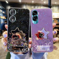 คลังสินค้าพร้อมเคสสำหรับ นิ่ม Honor 90 Lite X7a X8a Phone Case เคสโทรศัพท์ป้องกันการตกหล่น ท้องฟ้าเต็มไปด้วยดวงดาวกากเพชรรูปดาวห้าแฉกฝาหลังโทรศัพท์