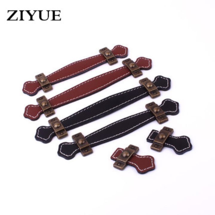 2pcs-lot-vintage-leather-zinc-alloy-cabinet-knobs-and-handles-brown-black-kitchen-cupboard-drawer-pull-handle