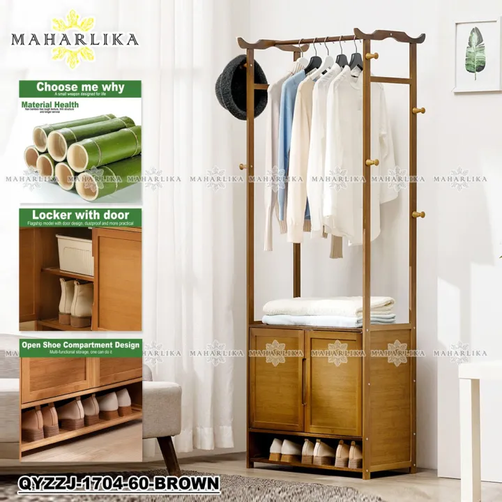 Philippine spot new Maharlika QYZZJ170460 Bamboo Coat Rack Bedroom