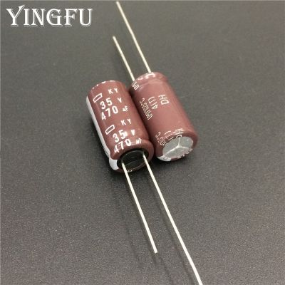 10pcs 470uF 35V NIPPON NCC KY Series 10x20mm Low impedance Long Life 35V470uF Aluminum Electrolytic Capacitor