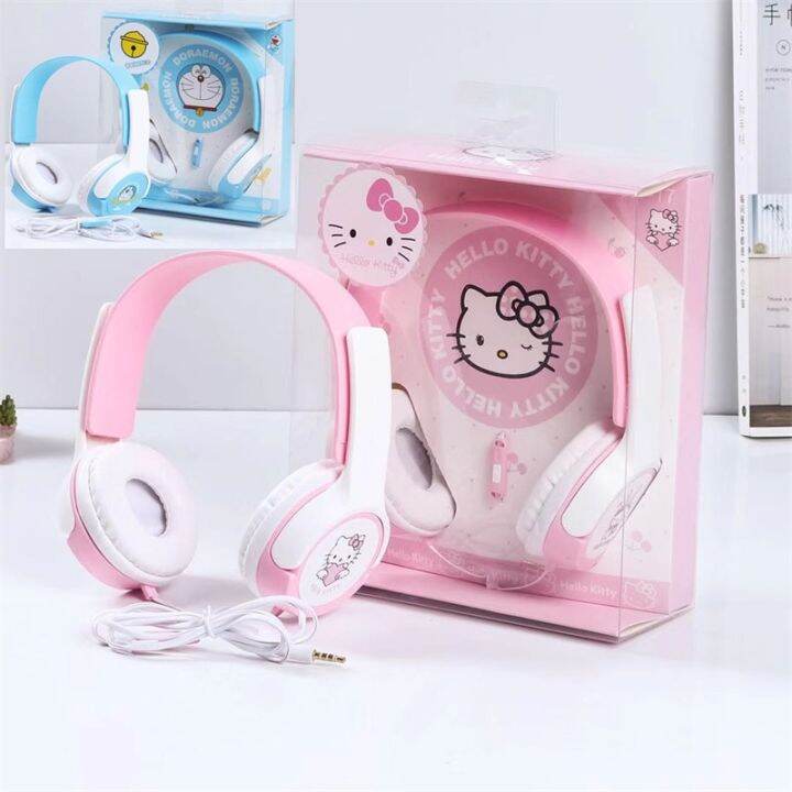 Sanrio Hellokittys Doraemon Kawaii Cartoon Head Mounted Headphones