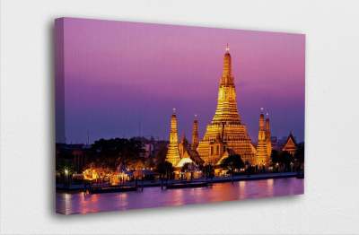 ไฟเมืองกรุงเทพศิลปะประเทศไทยผ้าใบพิมพ์/พิมพ์รูปภาพตกแต่งผนังศิลปะ1ชิ้นไม่มีกรอบหรือไม้กรอบภายใน