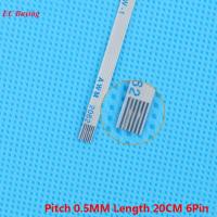 5Pcs FFC 200mm Length 6 Pin Ribbon Cable 6Pin Flat Cable Reverse Direction 0.5mm Pitch 20cm Length Opposite 6Pins For TTL