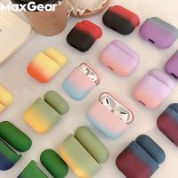 【CC】 Gradient Earphone Cases AirPods Colorful Color Cover Air Pods 1 2 Protection Luxury Hard Fashion Boite