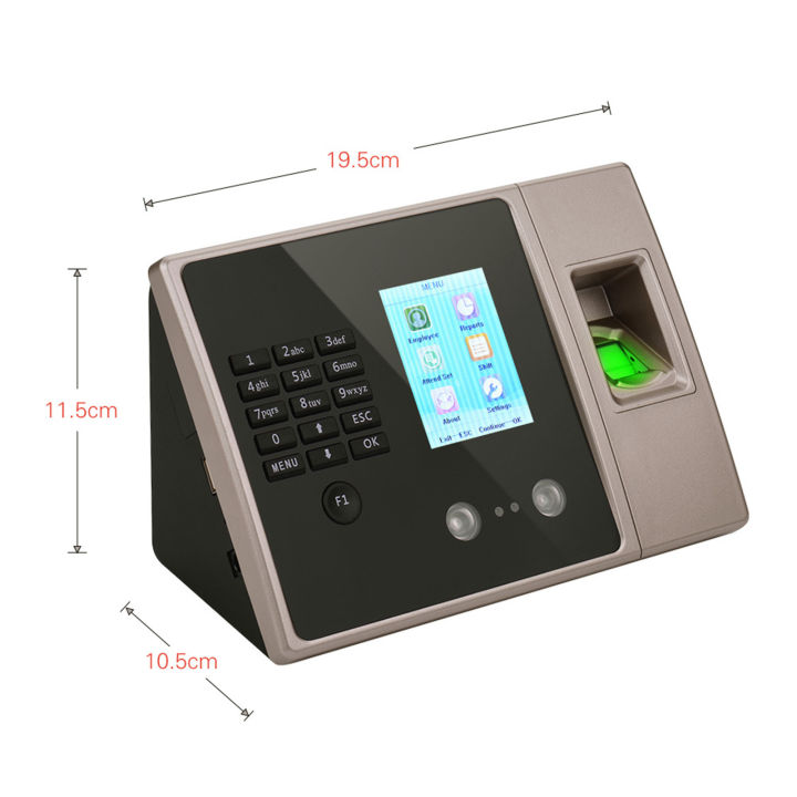 keykits-intelligent-biometric-fingerprint-time-attendance-machine-with-hd-display-screen-time-clock-support-face-fingerprint-password-employee-checking-in-recorder-reader-support-usb-disk-access