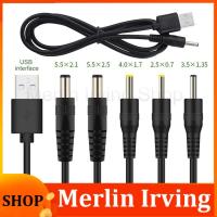 Merlin Irving Shop 0.5M USB to DC Port Charging Cable Cord DC Plug Jack 5.5x2.1 5.5x2.5 3.5x1.35 4.0x1.7 2.5x0.7mm Power supply Extension Wire