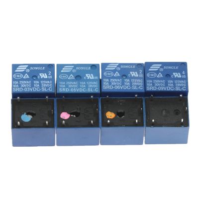 【Worth-Buy】 5ชิ้นรีเลย์ Srd-03vdc-sl-c Srd-05vdc-sl-c Srd-06vdc-sl-c Srd-09 6V 9V 10a 250vac 5pin