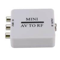 [HOT TALQQQWWEGE 583] Mini HD Video Converter Box RCA AV CVSB To RF Video Adapter Converter รองรับ RF 67.25Mhz 61.25Mhz สำหรับ TV VHS VCR DVD Recorders