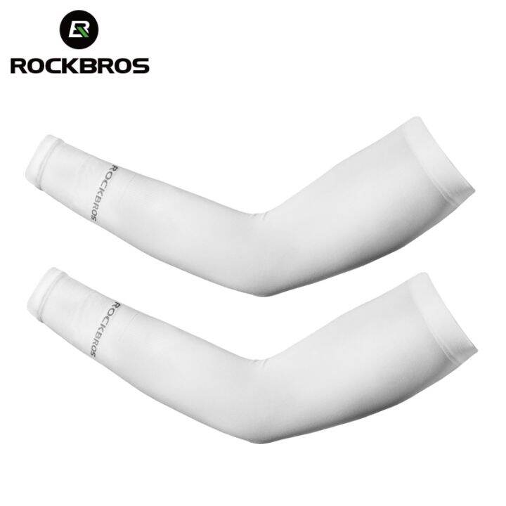 rockbros-ice-fabric-ที่อุ่นอุปกรณ์รัดแขนวิ่งออกกำลังกายกันยูวีปลอกแขนบาสเก็ตบอลขี่กลางแจ้งชุดกีฬาอุปกรณ์ป้องกัน