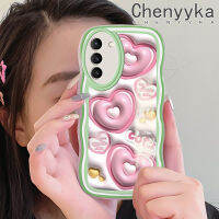 Chenyyka เคสปลอกสำหรับ Samsung Galaxy S21 FE S21บวกกับ S21อัลตร้าเคส3D การ์ตูนน่ารักลายความรักสร้างสรรค์สีสันสดใสขอบเคสโทรศัพท์แบบใสนิ่มป้องกันเลนส์กล้องกรอบเคสซิลิโคนกันกระแทกใส