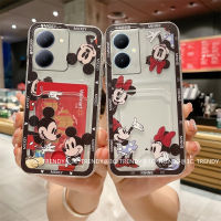 Phone Case เคส VIVO Y27 Y78 5G 4G 2023 เคสใส่บัตรการ์ตูนป้องกันเลนส์แบบเต็มกรอบด้านหลังซิลิโคนนิ่ม