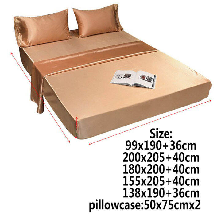 1-piece-100-polyester-high-grade-active-satin-sheets-fitted-sheet-adjustable-with-elastic-mattress-cover-in-various-sizes