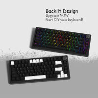 166 Key WOB Backlit RGB สีดำ PBT Double-Shot Keycaps Oemxvx Profile Key Cap สำหรับ Cherry MX Switches คีย์บอร์ดเกมกล