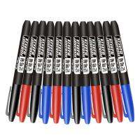 10 Pcs/Set Permanent Marker Pen Fine Point Waterproof Ink Thin Nib Crude Nib Black Blue Red Ink 1.5mm Fine Color Marker Pens