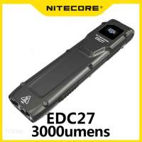 NITECORE EDC27 USB-C Rechargeable Flashlight Tactical Mini Keychain Light EDC Troch Light 3000 Lumens Built in Li-ion Battery Rechargeable  Flashlight